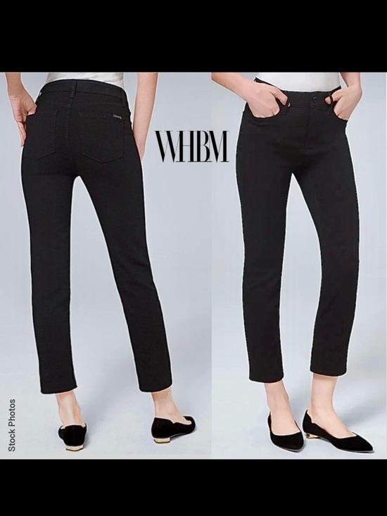 White House Black Market Denim - NWT White House Black Market The Straight Crop Black Jeans (6P)